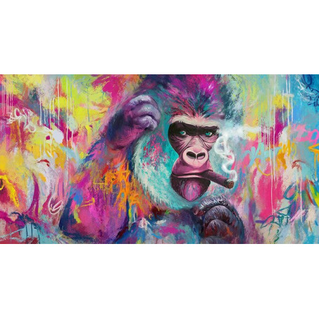 Funny Smoking Orangutan Graffiti Canvas Paintings Wall Art Posters And Prints Modern Animals Wall Art Canvas Pictures Room Decor