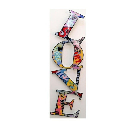 Modern Letters Love Canvas Painting Abstract Graffiti Art Posters and Prints Modern Wall Art Pictures for Living Room Home Decor