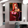 Sexy Girl Boom Breast Canvas Painting Abstract Pop Art  Beauty Posters Prints Cartoon Character Home Decor Wall Hanging Picture