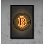 Modern Abstract Neon Style Bitcoin and Ethereum Art Poster Canvas Painting Wall Print Picture for Living Room Home Decor Cuadros