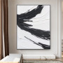 Home Living Room Decor Black And White Textured Painting Poster Abstract Minimalist Art Print Bedroom Wall Decor Canvas Painting