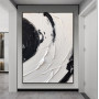 Home Living Room Decor Black And White Textured Painting Poster Abstract Minimalist Art Print Bedroom Wall Decor Canvas Painting