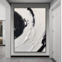 Home Living Room Décor Black And White Textured Painting Poster Abstract Minimalist Art Print