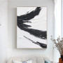 Home Living Room Décor Black And White Textured Painting Poster Abstract Minimalist Art Print