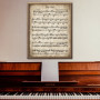 Fur Elise Vintage Sheet Music Poster Beethoven Classical Piano Music Print Christmas Painting Picture Song Decoration Canvas