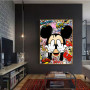 Disney Mickey Cover Eyes Graffiti Art Posters and Prints Fashion Street Art Paintings on the Wall Canvas Art Pictures Home Decor