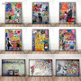 Street Graffiti Banksy Art Canvas Posters and Prints Canvas Painting Pop Art Wall Pictures