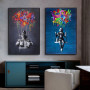 3 Pics Abstract Banksy Street Graffiti Art Canvas Painting Poster And Prints Wall Art Pictures For Bedroom Hoom Decoration Mural