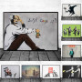 Banksy Street Art Newest Posters and Prints Vintage Canvas Painting Modern Wall Art Living Room Decoration