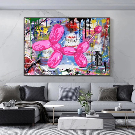 Street graffiti art Banksy pop art canvas painting animal art posters and prints living room decoration wall art pictures
