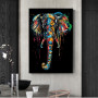 Abstract Watercolour Animal Oil Painting On Canvas Wall Art Monkey And Elephant Posters And Prints Home Decor Wall Pictures