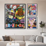 Street Graffiti Pop Abstract Wall Art Canvas Poster Boxing Muscle Man Modern Home Decoration Painting