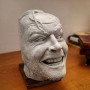Sculpture of The Shining Bookend Library Here's Johnny Figurine Resin Craft Desktop Ornament Funny-face Book Shelf Statue Decor