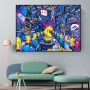 Abstract  Bitcoin Collection Money Factory Graffiti Posters and Prints Canvas Painting Wall Art Pictures For Modern Home Decor