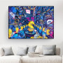 Abstract  Bitcoin Collection Money Factory Graffiti Posters and Prints Canvas Painting Wall Art Pictures For Modern Home Decor