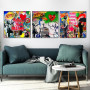 Follow Your Dreams Canvas Painting Graffiti Street Pop Artwork Never Give Up Wall Art Poster Picture Print for Modern Home Décor