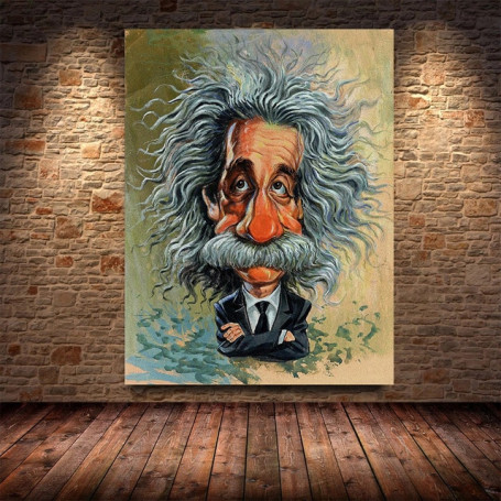 Modern Art Street Graffiti Wall Art Canvas Einstein Posters and Prints Spray Painting Art Pictures for Living Room Cuadros