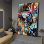Famous Movie Star Graffiti Poster England Queen Elizabeth Canvas Painting Street Pop Art Wall Picture for Home Living Room Decor