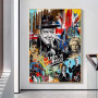 Famous Movie Star Graffiti Poster England Queen Elizabeth Canvas Painting Street Pop Art Wall Picture for Home Living Room Decor