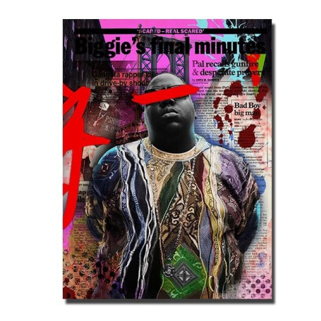 Famous Singer Biggie Smalls Poster Canvas Painting BIG Poppa Rap Hip Hop Picture Print Pop Culture Modern Wall Art For Home Deco
