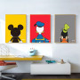 Disney Back View Canvas Paintings Cartoon Donald Duck Mickey Mouse Posters and Prints Wall Art Picture for Girls Room Home Decor