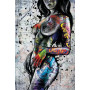 Graffiti Nude Woman Canvas Painting Wall Art Abstract Sexy Body Tattoo Girl Poster Prints For Living Room Home Decor Aesthetic