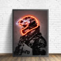 Neon Effects Motorcycle Racer Canvas Painting Poster Print Vintage Fashion Wall Art Motorcycle Enthusiast Home Decor Gift