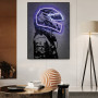 Neon Effects Motorcycle Racer Canvas Painting Poster Print Vintage Fashion Wall Art Motorcycle Enthusiast Home Decor Gift