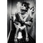 Toilet Sexy Girl Art Canvas Print Painting Smoking Drinking Bathroom Wall Picture Women Living Room Bar Home Decoration Poster