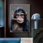 Abstract Smoking Monkey and Gorilla Canvas Painting Posters and Prints Street Art Animal Wall Art Pictures for Living Room