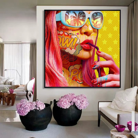Graffiti Sexy Woman Posters and Prints Abstract Tattoo Girl Pop Canvas Painting Wall Art Pictures for Living Room Home Décor