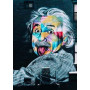 Retro Vibes Albert Einstein Mural Poster Canvas Painting Art Poster and Print Wall Art Picture