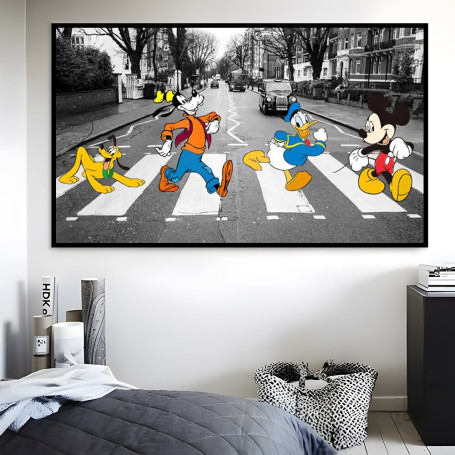 Disney Anime Cartoon Canvas Poster Mickey Mouse Donald Duck Home Wall Art Painting Print Picture