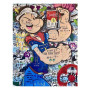 Graffiti Pop Art Popeye Posters and Prints Wall Canvas Animated Cartoon Portrait Painting