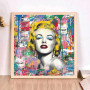 Modern Street Graffiti Art Marilyn Monroe Canvas Poster and Prints Abstract Painting Wall