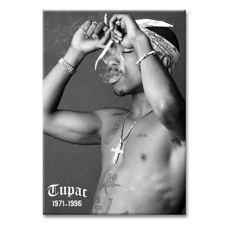 Rapper Tupac Posters Hip Hop Singer 2PAC Canvas Print Painting Rap Legend Black and White Wall Art