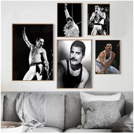Wall Art Pictures Freddie Mercury Bohemian Rock Music Star Posters And Prints Canvas Painting