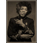 Jimi Hendrix Poster Print Famous Singer Print Rock Music Legends Vintage Photograph Black and White Posters Wall Art Painting