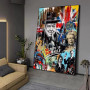 Famous Movie Star Graffiti Poster England Queen Elizabeth Canvas Painting Street Pop Art Wall Picture