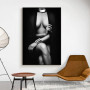 Black Sexy Nude Women Figure Canvas Painting Posters and Prints Modern Wall Art Pictures