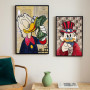 Disney Animation Vintage Poster for Wall Donald Duck Loves Money Canvas Painting Graffiti Art Picture for Modern Home Decoration