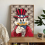Disney Animation Vintage Poster for Wall Donald Duck Loves Money Canvas Painting Graffiti Art Picture for Modern Home Decoration