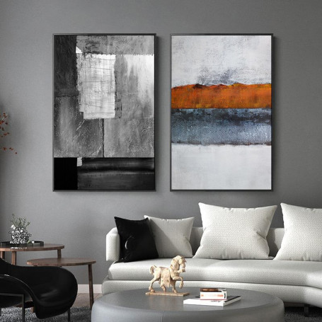 Nordic Abstract Gray Wall Art Modern Pictures Poster and Print Wall Decoration Painting