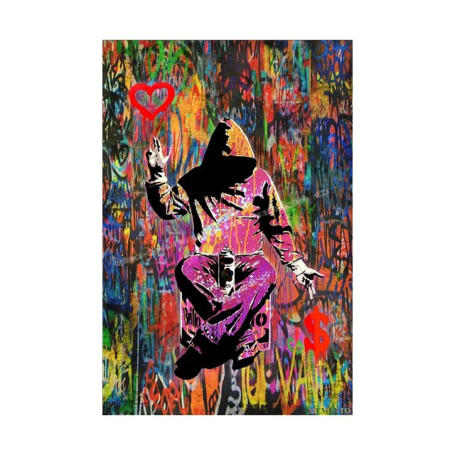 Love or Money Graffiti Money Canvas Painting Banksy Street Pop Art Posters and Prints Wall Pictures for Living Room Home Decor