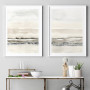 Beige and Grey Abstract Canvas Painting Posters and Prints Nordic Wall Art Pictures for Home Living Room Decor Set of 2