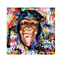 Printing Popular Wall Art Living Room Pictures Graffiti Street Art Abstract Cute Monkey Canvas Painting Poster