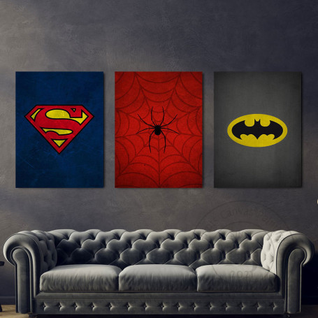 Marvel Avengers Sign Logo Canvas Painting Superheroes Poster Iron Man Wall Art