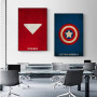Marvel Avengers Sign Logo Canvas Painting Superheroes Poster Iron Man Wall Art