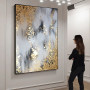 Hand-painted Gold Foil Luxury Abstract Canvas Painting Poster Artwork Wall Picture