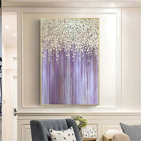 Hand-painted Gold Foil Luxury Abstract Canvas Painting Poster Artwork Wall Picture